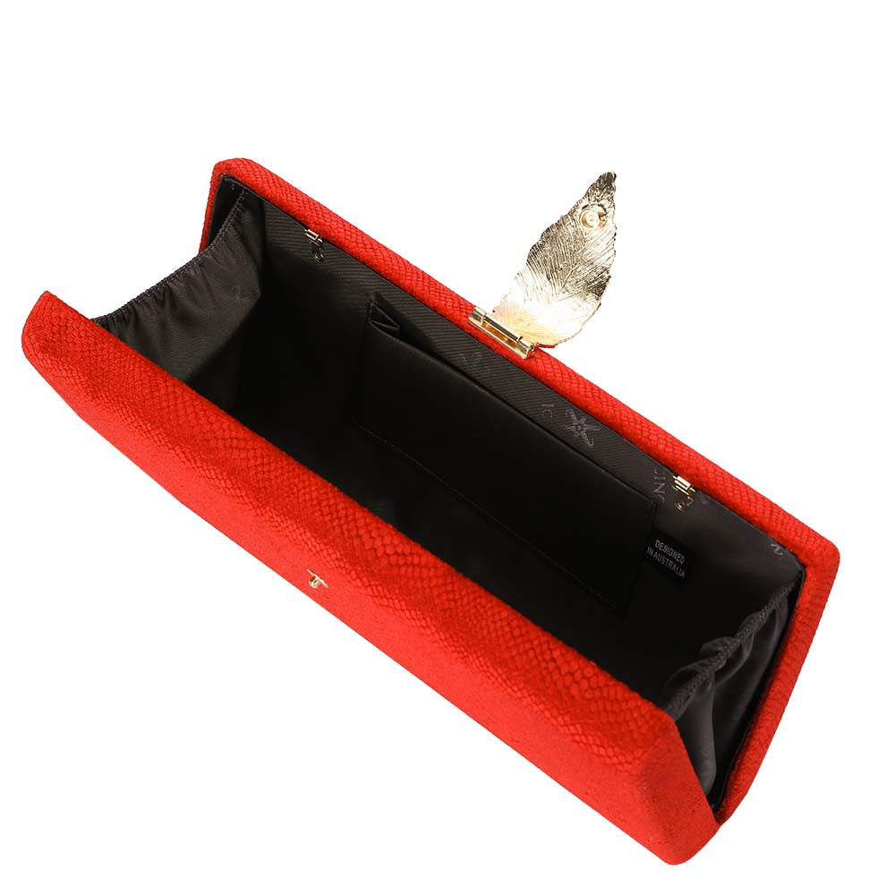 Icing Velvet Clutch Bag – Bombshell Red