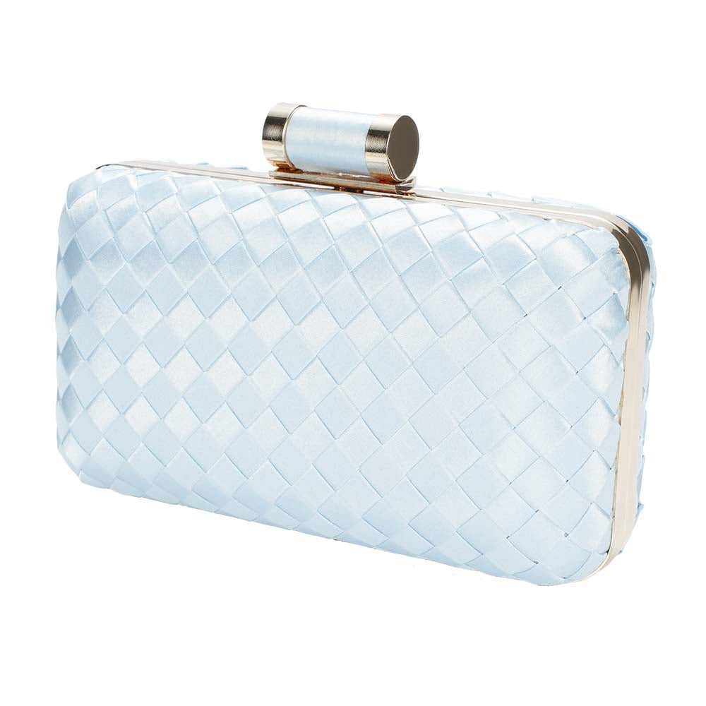 Icing Woven Clutch Bag – Chic to Be Me (Baby Blue)